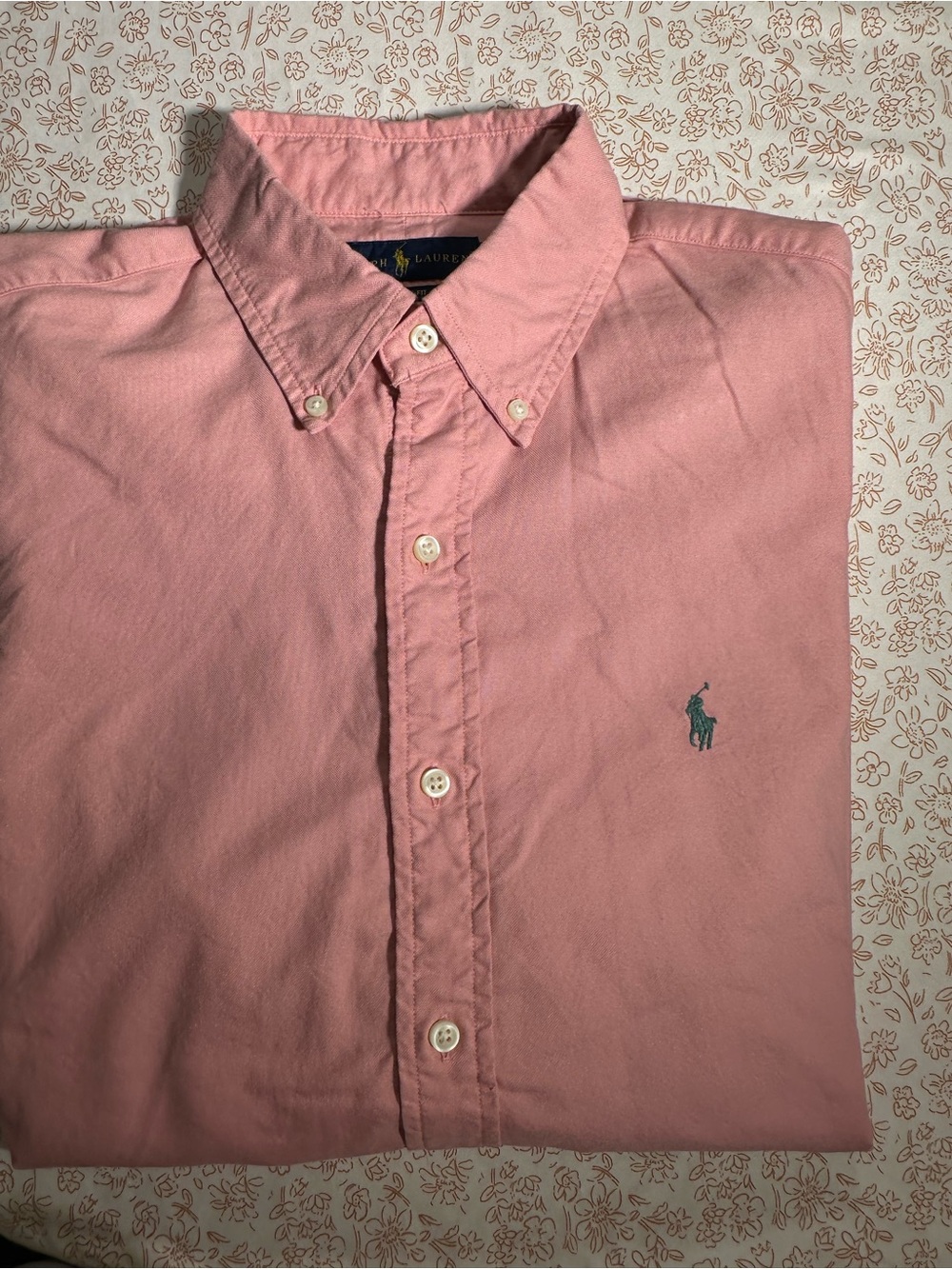 Ralph Lauren Men’s Pink Button-Down Shirt - Classic fit size Medium